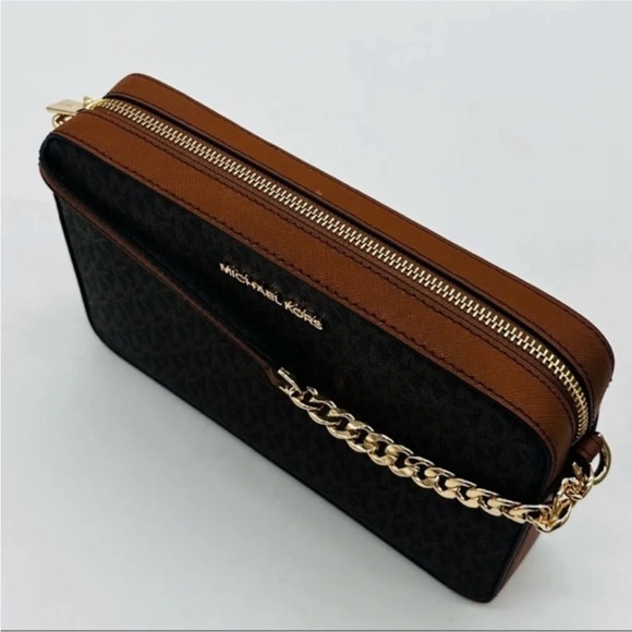 Michael Kors Large EW Crossbody Bag & Large Trifold Wallet Brown | BUNDLE SET - Picture 9 of 13